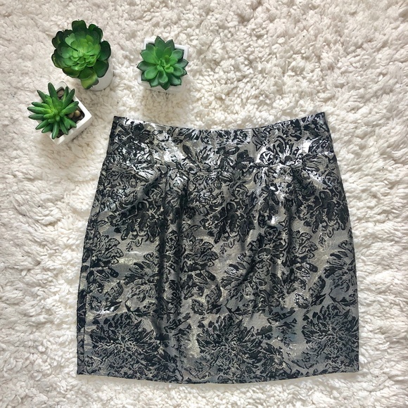 Silence + Noise silver metallic mini skirt - Picture 1 of 5